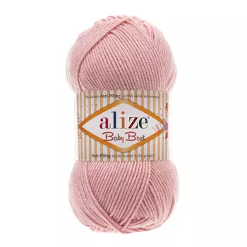 Пряжа Alize 'Baby Best' 100г 240м (10% бамбук, 90% акрил) с эффектом АНТИПИЛЛИНГ (161 пудра)
