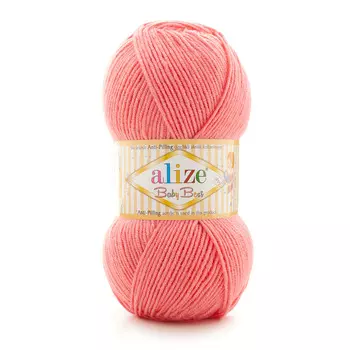 Пряжа Alize 'Baby Best' 100г 240м (10% бамбук, 90% акрил) с эффектом АНТИПИЛЛИНГ (170 розовый)