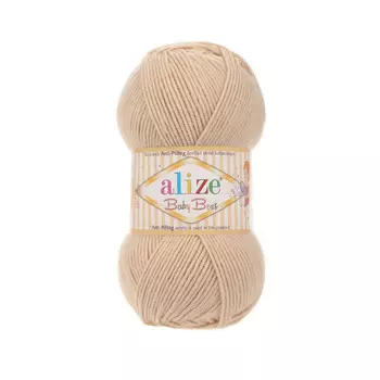 Пряжа Alize 'Baby Best' 100г 240м (10% бамбук, 90% акрил) с эффектом АНТИПИЛЛИНГ (310 шампань)