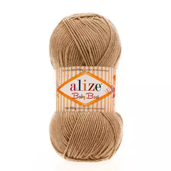 Пряжа Alize 'Baby Best' 100г 240м (10% бамбук, 90% акрил) с эффектом АНТИПИЛЛИНГ (368 камель)