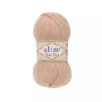Пряжа Alize 'Baby Best' 100г 240м (10% бамбук, 90% акрил) с эффектом АНТИПИЛЛИНГ (382 пудра)