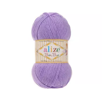 Пряжа Alize 'Baby Best' 100г 240м (10% бамбук, 90% акрил) с эффектом АНТИПИЛЛИНГ (43 лаванда)