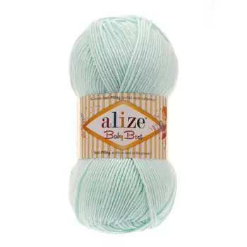 Пряжа Alize 'Baby Best' 100г 240м (10% бамбук, 90% акрил) с эффектом АНТИПИЛЛИНГ (514 мята)