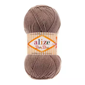 Пряжа Alize 'Baby Best' 100г 240м (10% бамбук, 90% акрил) с эффектом АНТИПИЛЛИНГ (534 светло-коричневый)