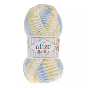 Пряжа Alize 'Baby Best Batik' 100г 240м (10% бамбук, 90% акрил) с эффектом АНТИПИЛЛИНГ (6925 секционный)