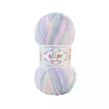Пряжа Alize 'Baby Best Batik' 100г 240м (10% бамбук, 90% акрил) с эффектом АНТИПИЛЛИНГ (7258 секционный)