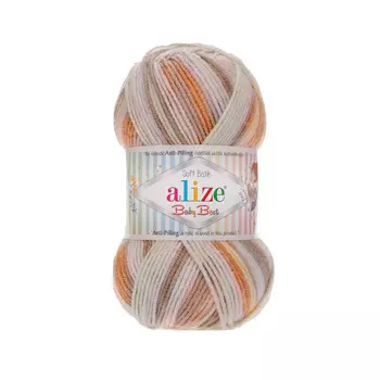 Пряжа Alize 'Baby Best Batik' 100г 240м (10% бамбук, 90% акрил) с эффектом АНТИПИЛЛИНГ (7541 секционный)