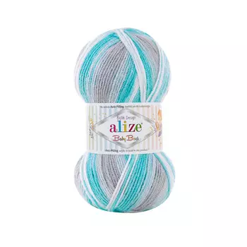Пряжа Alize 'Baby Best Batik' 100г 240м (10% бамбук, 90% акрил) с эффектом АНТИПИЛЛИНГ (7264 секционный)