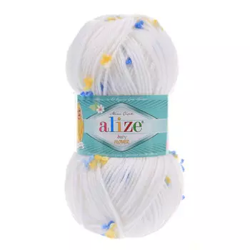 Пряжа ALIZE 'Baby flower' 100гр. 210м. (94%акрил, 6%полиамид) (5874 секционный)