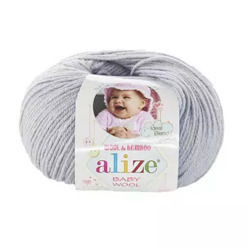 Пряжа ALIZE 'Baby wool' 50гр. 175м. (20%бамбук, 40%шерсть, 40%акрил)ТУ (52 талая вода)