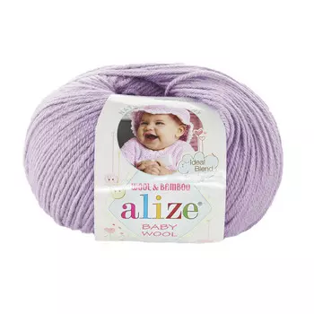 Пряжа ALIZE 'Baby wool' 50гр. 175м. (20%бамбук, 40%шерсть, 40%акрил)ТУ (146 лиловый)