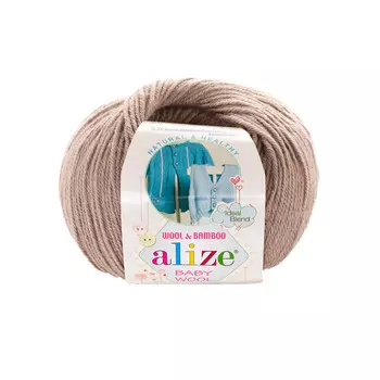 Пряжа ALIZE 'Baby wool' 50гр. 175м. (20%бамбук, 40%шерсть, 40%акрил)ТУ (167 бежевый)