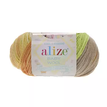Пряжа ALIZE 'Baby wool batik' 50гр. 175м (20%бамбук, 40%шерсть, 40%акрил) (5559 секционный)