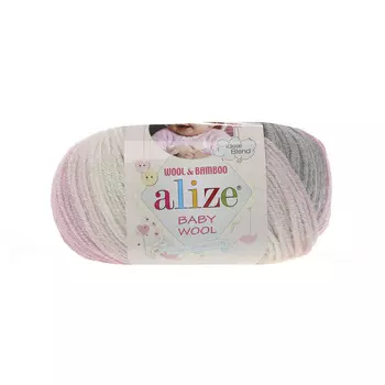 Пряжа ALIZE 'Baby wool batik' 50гр. 175м (20%бамбук, 40%шерсть, 40%акрил) (3245 секционный)