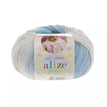 Пряжа ALIZE 'Baby wool batik' 50гр. 175м (20%бамбук, 40%шерсть, 40%акрил) (3564 секционный)