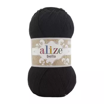 Пряжа ALIZE 'Bella 100' 100гр. 360м.(100% хлопок) (60 черный)