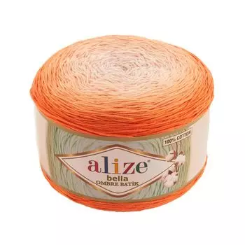 Пряжа Alize 'Bella Ombre Batik' 250г 900м (100% хлопок) (7403 оранжевый)