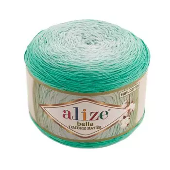 Пряжа Alize 'Bella Ombre Batik' 250г 900м (100% хлопок) (7408 мятный)