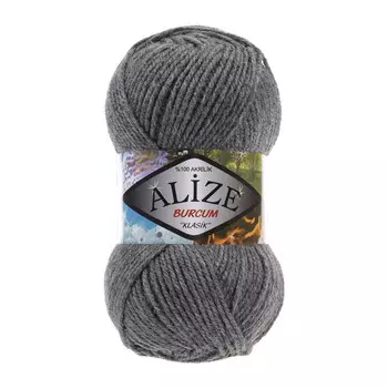 Пряжа ALIZE 'BURCUM KLASIK' 100гр. 210м (100% Aкрил) (196 темно-серый меланж)