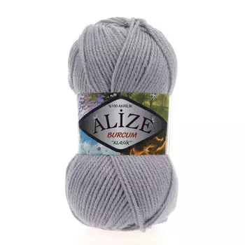 Пряжа ALIZE 'BURCUM KLASIK' 100гр. 210м (100% Aкрил) (253 серый)