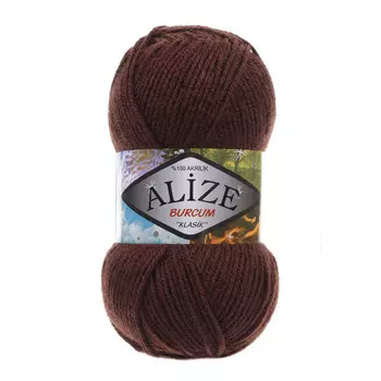 Пряжа ALIZE 'BURCUM KLASIK' 100гр. 210м (100% Aкрил) (493 каштановый)