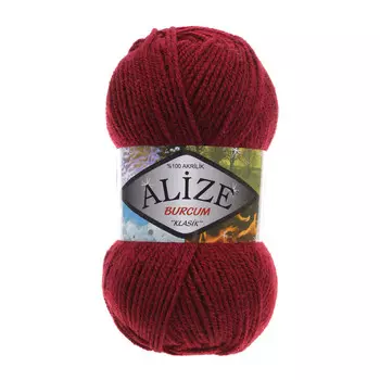 Пряжа ALIZE 'BURCUM KLASIK' 100гр. 210м (100% Aкрил) (57 бордовый)