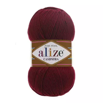 Пряжа ALIZE 'Cashmira' 100гр.300м (100%шерсть) ТУ (57 бордо)