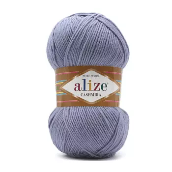 Пряжа ALIZE 'Cashmira' 100гр.300м (100%шерсть) ТУ (87 Угольно серый)