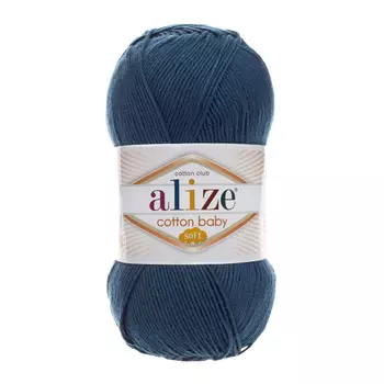 Пряжа ALIZE 'COTTON BABY SOFT ' 100гр. 270м (50% Xлопок - 50% Aкрил) (125 петрольный)