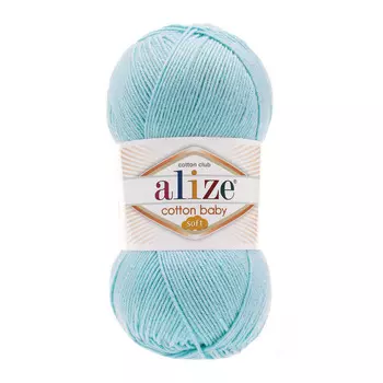 Пряжа ALIZE 'COTTON BABY SOFT ' 100гр. 270м (50% Xлопок - 50% Aкрил) (40 голубой)