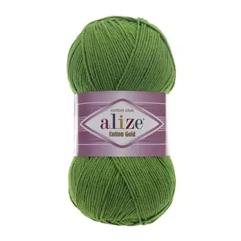 Пряжа ALIZE 'Cotton gold' (55%хлопок,45%акрил)ТУ (126 зеленая трава)