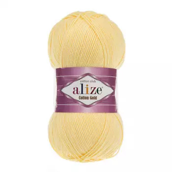 Пряжа ALIZE 'Cotton gold' (55%хлопок,45%акрил)ТУ (187 светлый-лимон)