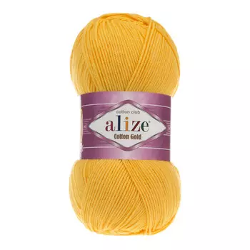 Пряжа ALIZE 'Cotton gold' (55%хлопок,45%акрил)ТУ (216 темно-желтый)