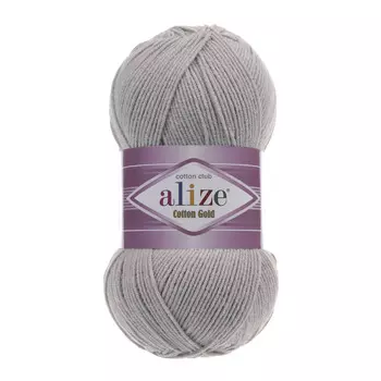 Пряжа ALIZE 'Cotton gold' (55%хлопок,45%акрил)ТУ (21 серый меланж)