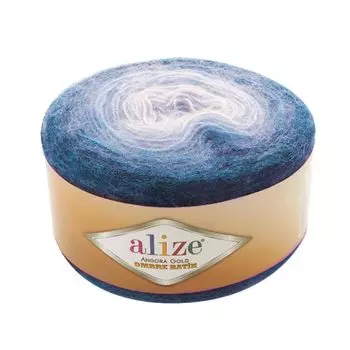 Пряжа Alize 'Angora Gold Ombre Batik' 150гр. 825м. (20% шерсть, 80% акрил) (7294 джинсовый)