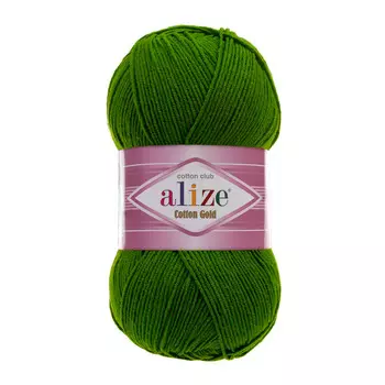 Пряжа ALIZE 'Cotton gold' (55%хлопок,45%акрил)ТУ (35 зеленый)
