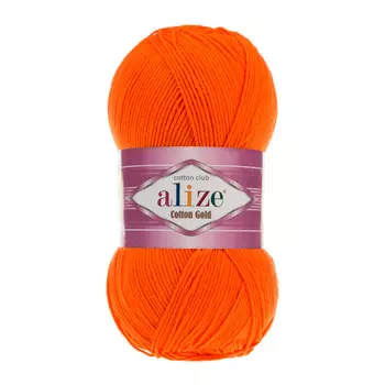 Пряжа ALIZE 'Cotton gold' (55%хлопок,45%акрил)ТУ (37 оранжевый)