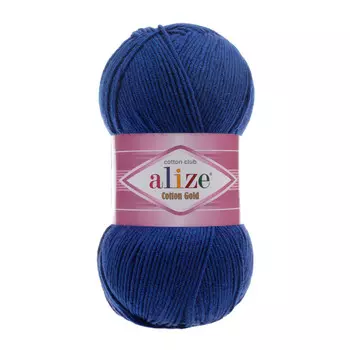 Пряжа ALIZE 'Cotton gold' (55%хлопок,45%акрил)ТУ (389 ярко синий)