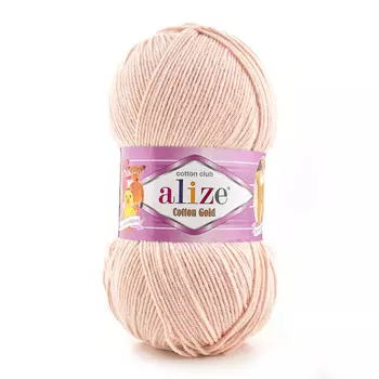 Пряжа ALIZE 'Cotton gold' (55%хлопок,45%акрил)ТУ (401 телесный)