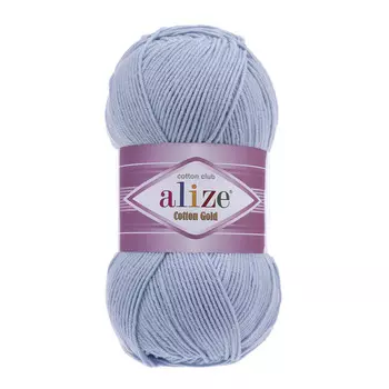Пряжа ALIZE 'Cotton gold' (55%хлопок,45%акрил)ТУ (40 голубой)