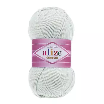 Пряжа ALIZE 'Cotton gold' (55%хлопок,45%акрил)ТУ (533 пастельно-серый)