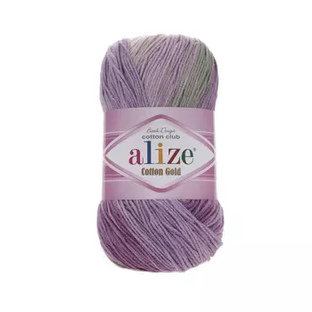 Пряжа ALIZE 'COTTON GOLD BATIK ' 100гр. 330м (55% Хлопок - 45% Акрил) (4149 секционный)