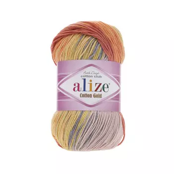 Пряжа ALIZE 'COTTON GOLD BATIK ' 100гр. 330м (55% Xлопок - 45% Aкрил) (5508 секционный)