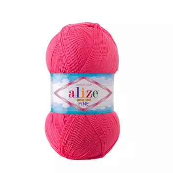 Пряжа ALIZE 'COTTON GOLD FINE ' 100гр. 660м (55% Xлопок - 45% Aкрил) (149 фуксия)