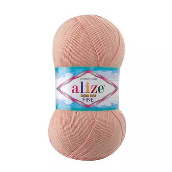 Пряжа ALIZE 'COTTON GOLD FINE ' 100гр. 660м (55% Xлопок - 45% Aкрил) (161 светло-розовый)