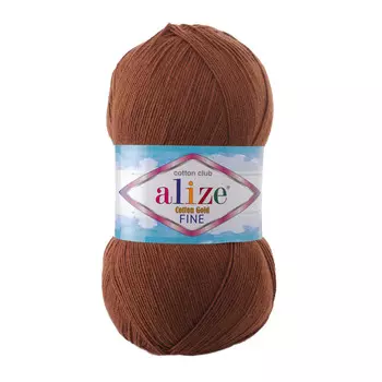 Пряжа ALIZE 'COTTON GOLD FINE ' 100гр. 660м (55% Xлопок - 45% Aкрил) (493 каштановый)