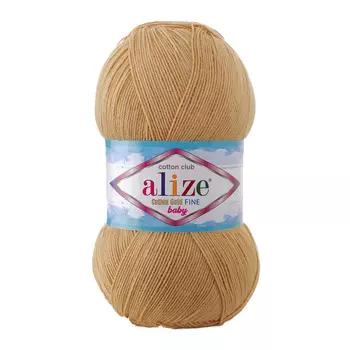 Пряжа ALIZE 'Cotton Gold Fine Baby' 100гр, 470м (55%хлопок, 45%акрил) (262 бежевый)
