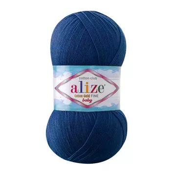 Пряжа ALIZE 'Cotton Gold Fine Baby' 100гр, 470м (55%хлопок, 45%акрил) (279 джинс)