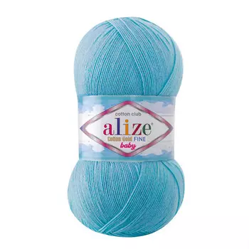 Пряжа ALIZE 'Cotton Gold Fine Baby' 100гр, 470м (55%хлопок, 45%акрил) (287 бирюзовый)