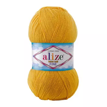 Пряжа ALIZE 'Cotton Gold Fine Baby' 100гр, 470м (55%хлопок, 45%акрил) (2 шафран)